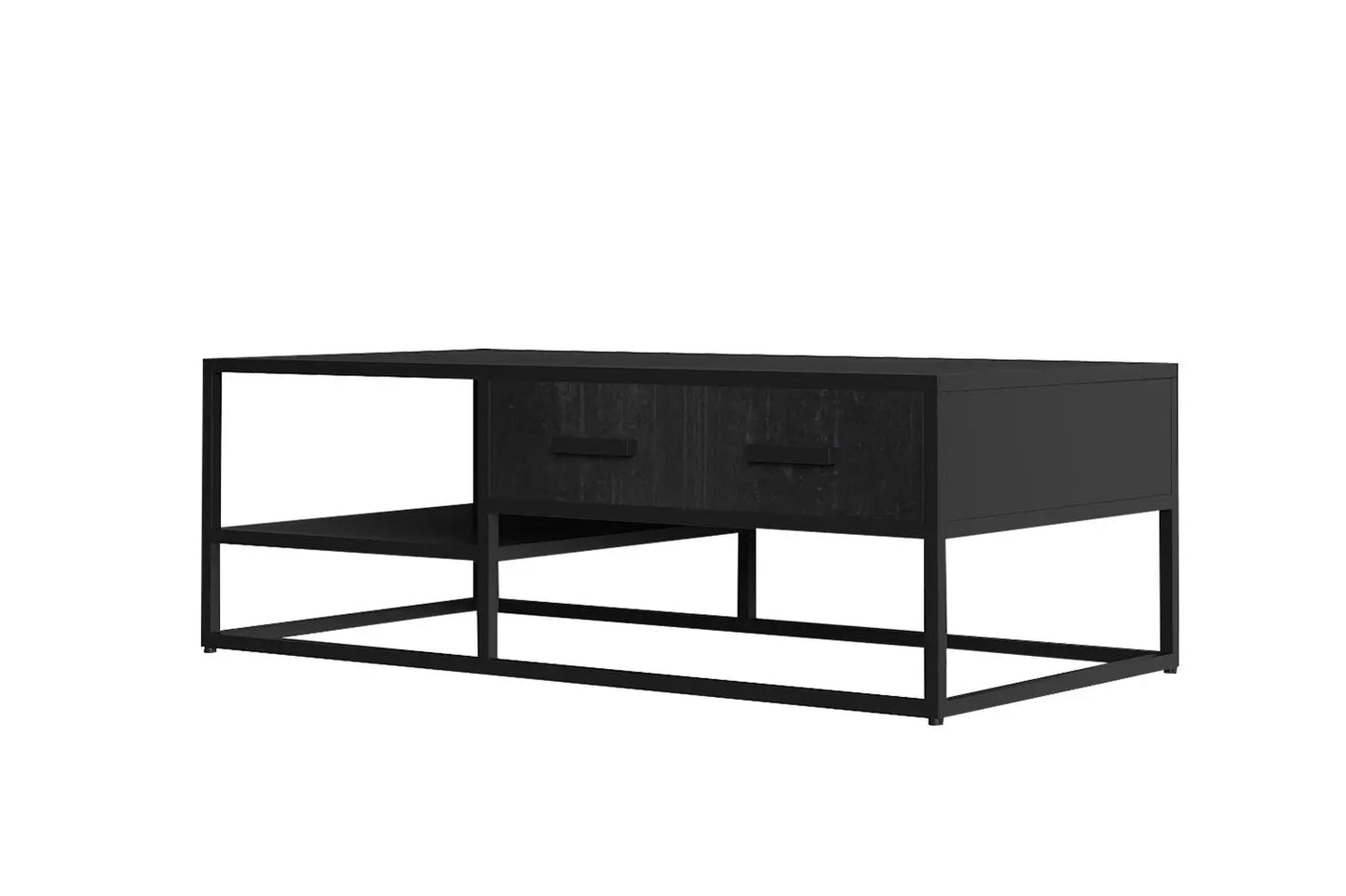 AYORA - Table Basse de Salon avec Tiroir - 120 cm - Bois de Manguier Noir ROUSSEAU