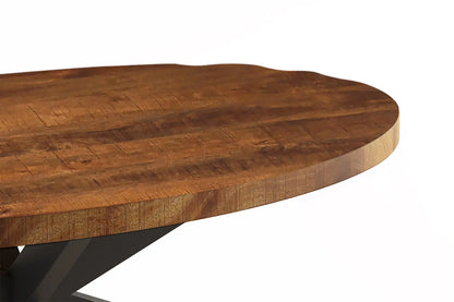AYORA - Table basse Ovale  en Bois de Manguier - 130 x 70 cm - Bois de Manguier Brun ROUSSEAU