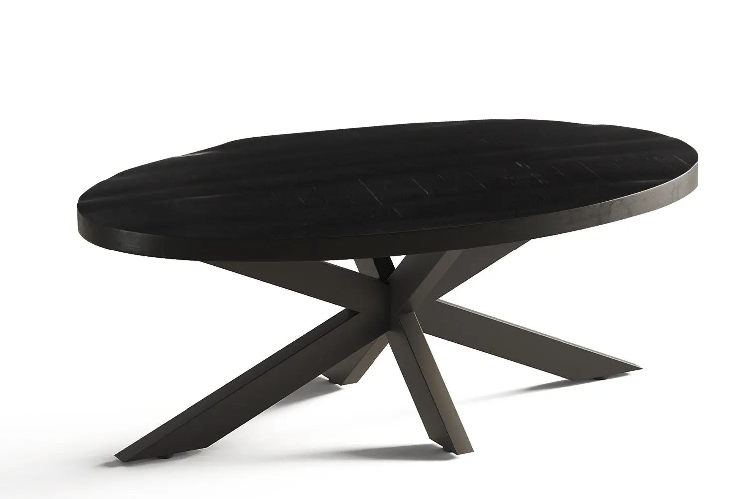 AYORA - Table basse Ovale  en Bois de Manguier - 130 x 70 cm - Bois de Manguier Noir ROUSSEAU