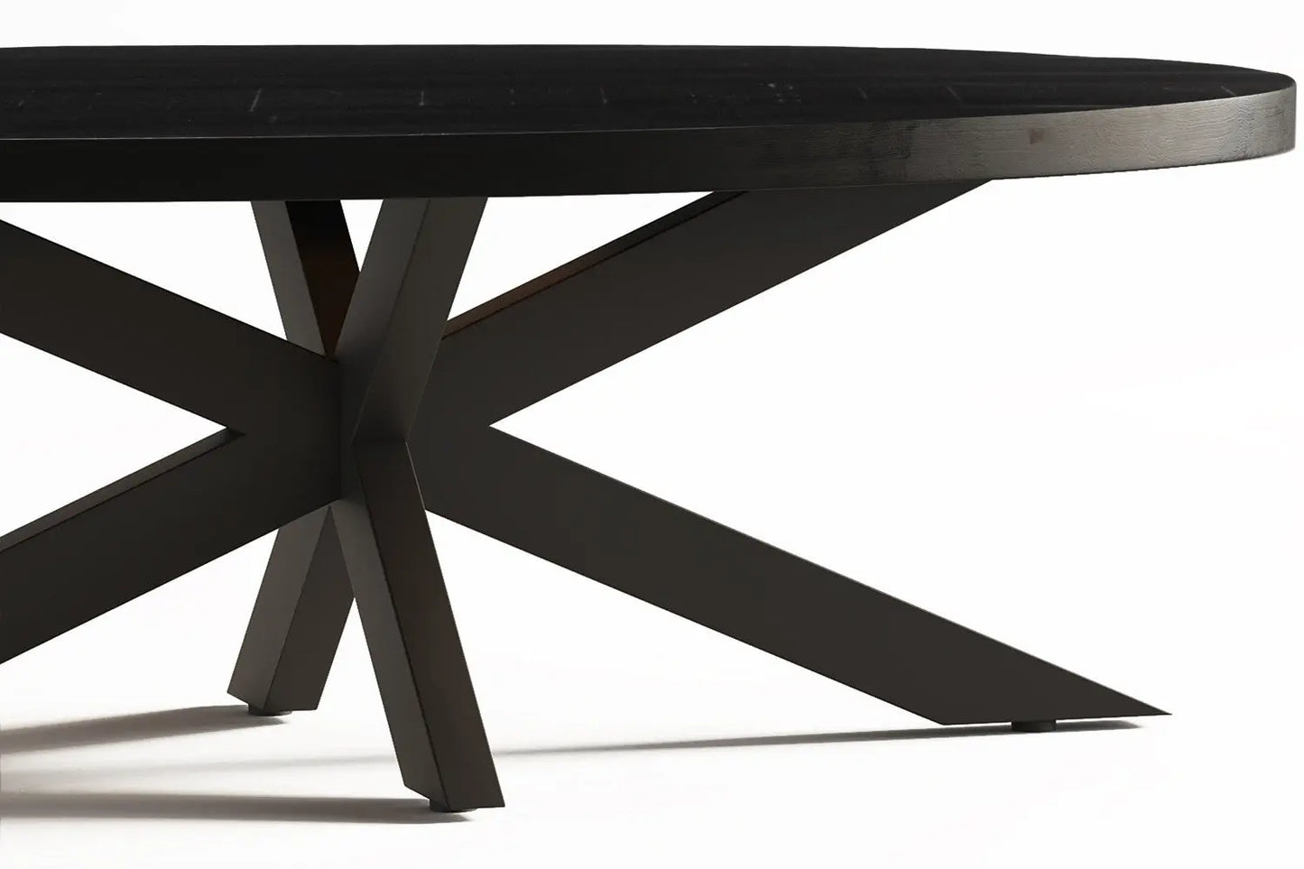 AYORA - Table basse Ovale  en Bois de Manguier - 130 x 70 cm - Bois de Manguier Noir ROUSSEAU