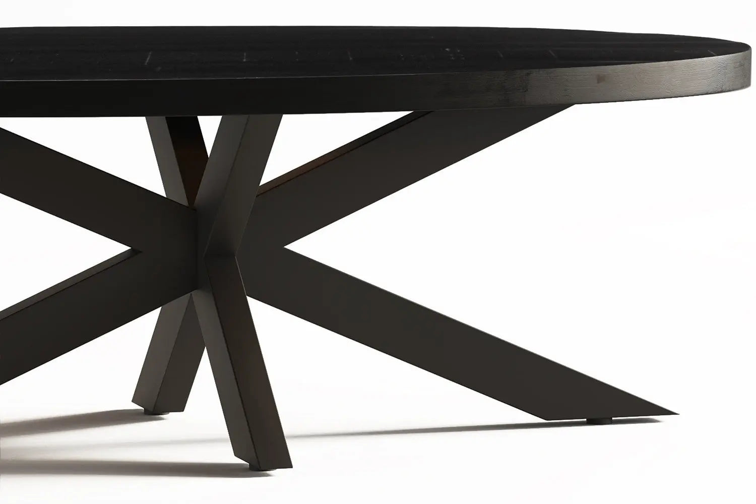AYORA - Table basse Ovale  en Bois de Manguier - 130 x 70 cm - Bois de Manguier Noir ROUSSEAU
