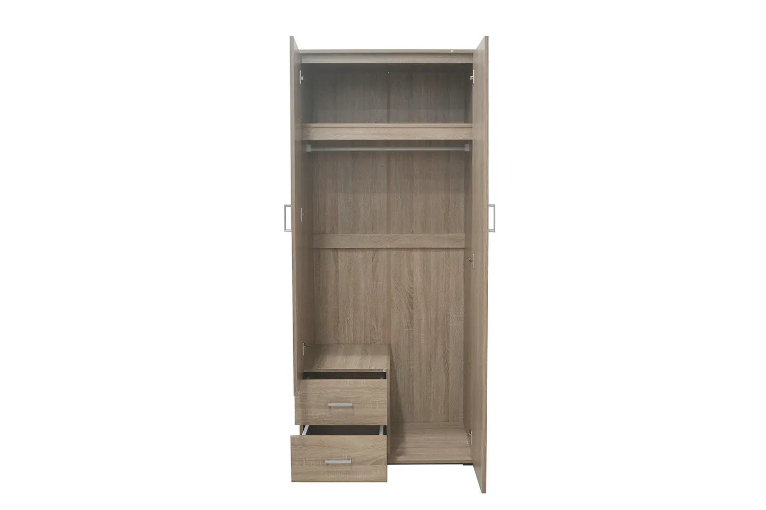 Armoire 2 portes avec miroir MARCO sonoma - 80 cm TIKOYA