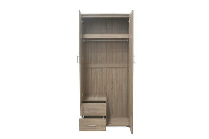 Armoire 2 portes avec miroir MARCO sonoma - 80 cm TIKOYA