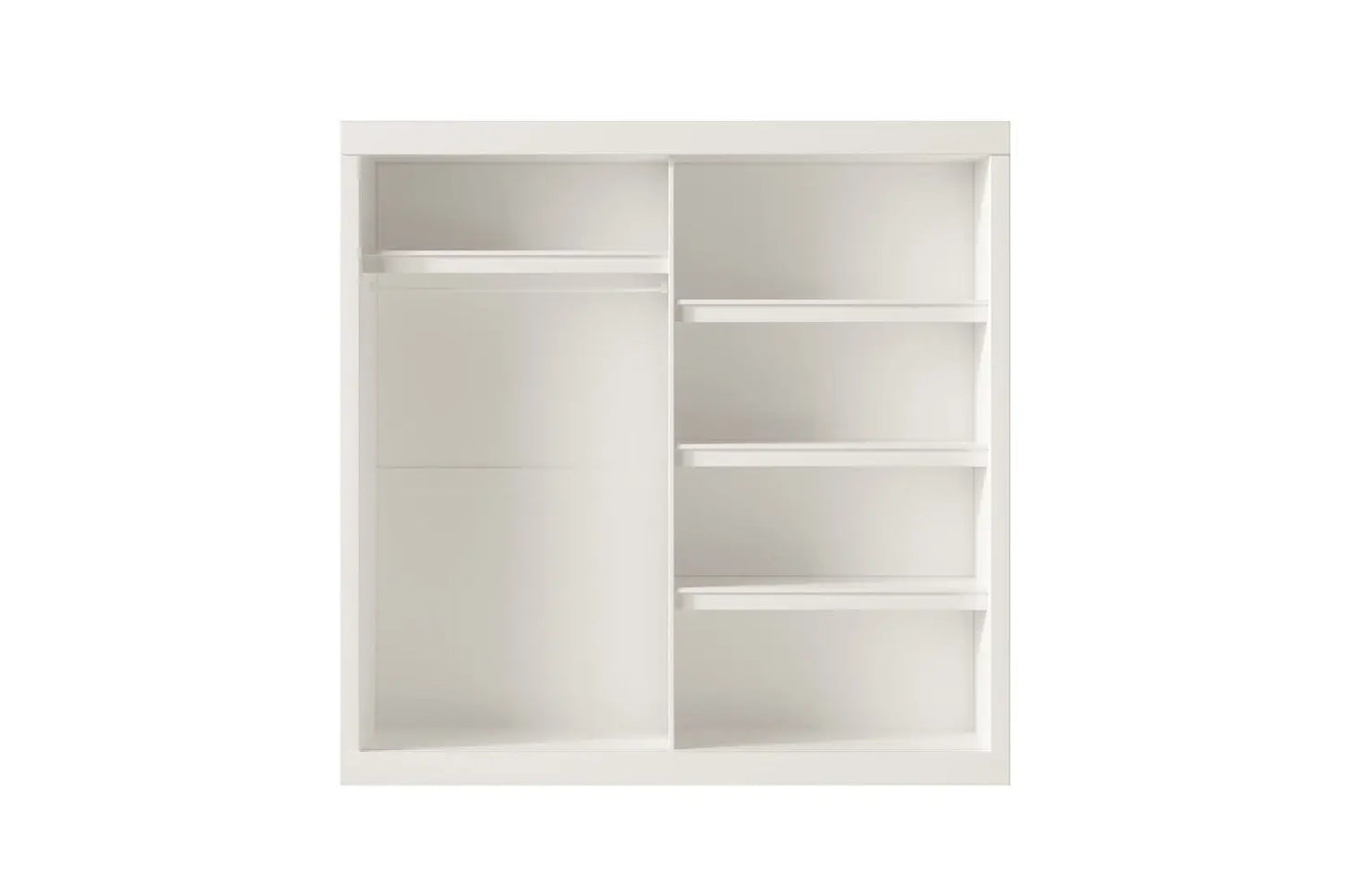 Armoire 2 portes coulissante avec porte miroir MIKA blanc - 182.5 cm TIKOYA