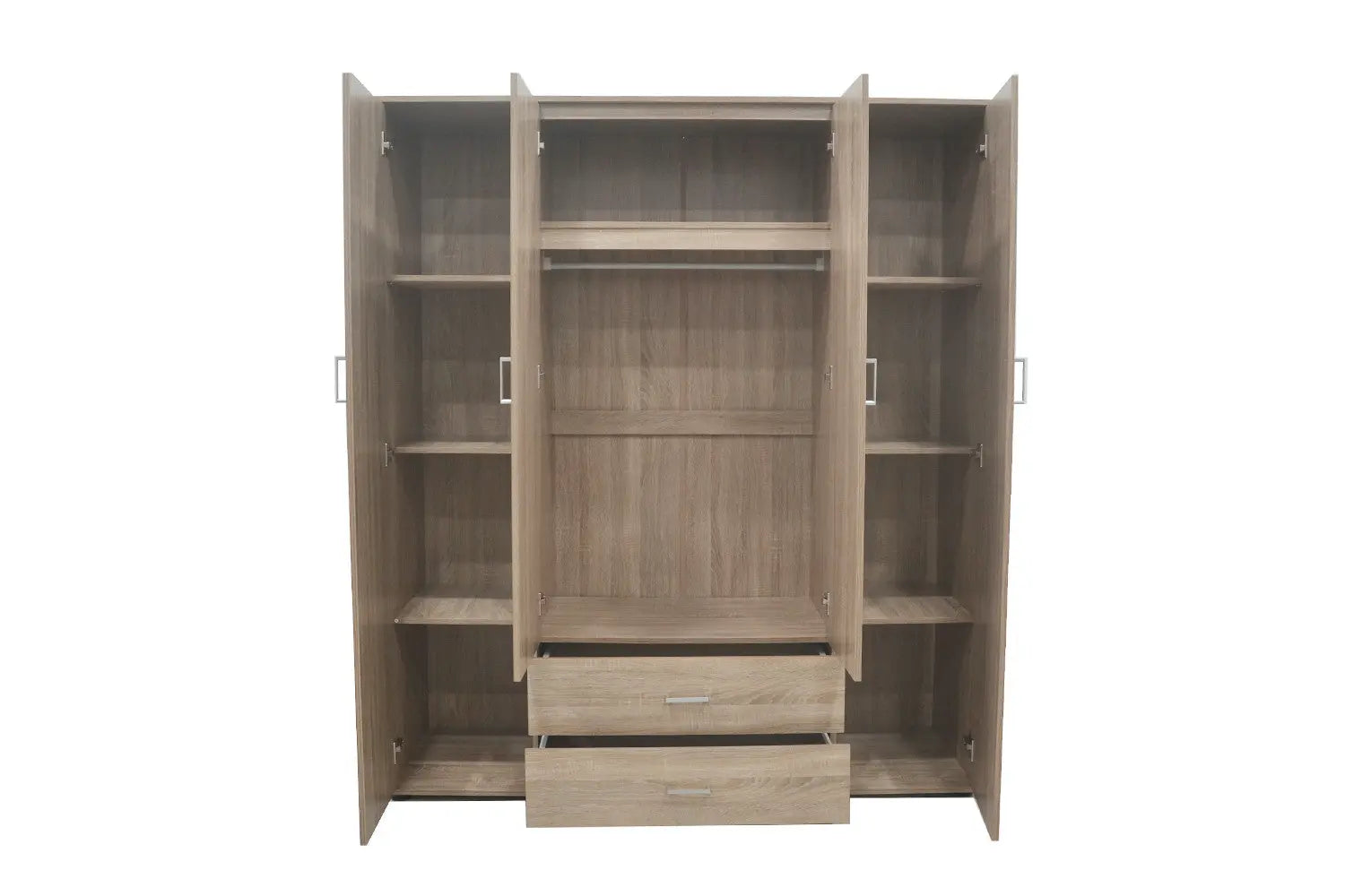 Armoire 4 portes avec 2 miroirs MARCO sonoma - 160 cm TIKOYA