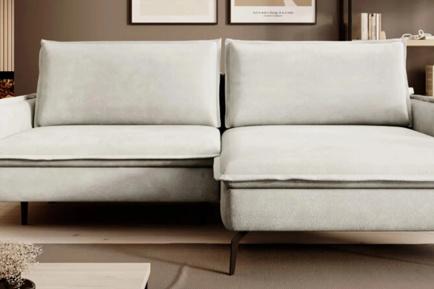 Canapé D'Angle Convertible avec Rangement GLOSSY - 226 x 162 cm WERSAL