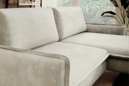 Canapé D'Angle Convertible avec Rangement GLOSSY - 226 x 162 cm WERSAL