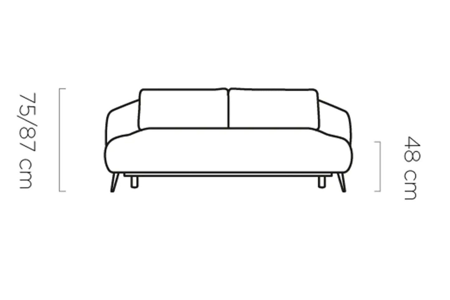 Canapé Droit Convertible CANDY - 228 x 98 cm WERSAL