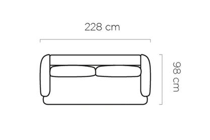 Canapé Droit Convertible CANDY - 228 x 98 cm WERSAL