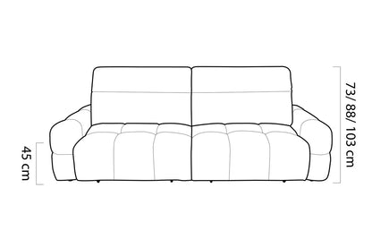 Canapé Droit Convertible Électrique MATEO BIGSOFA - 264 x 109 cm WERSAL