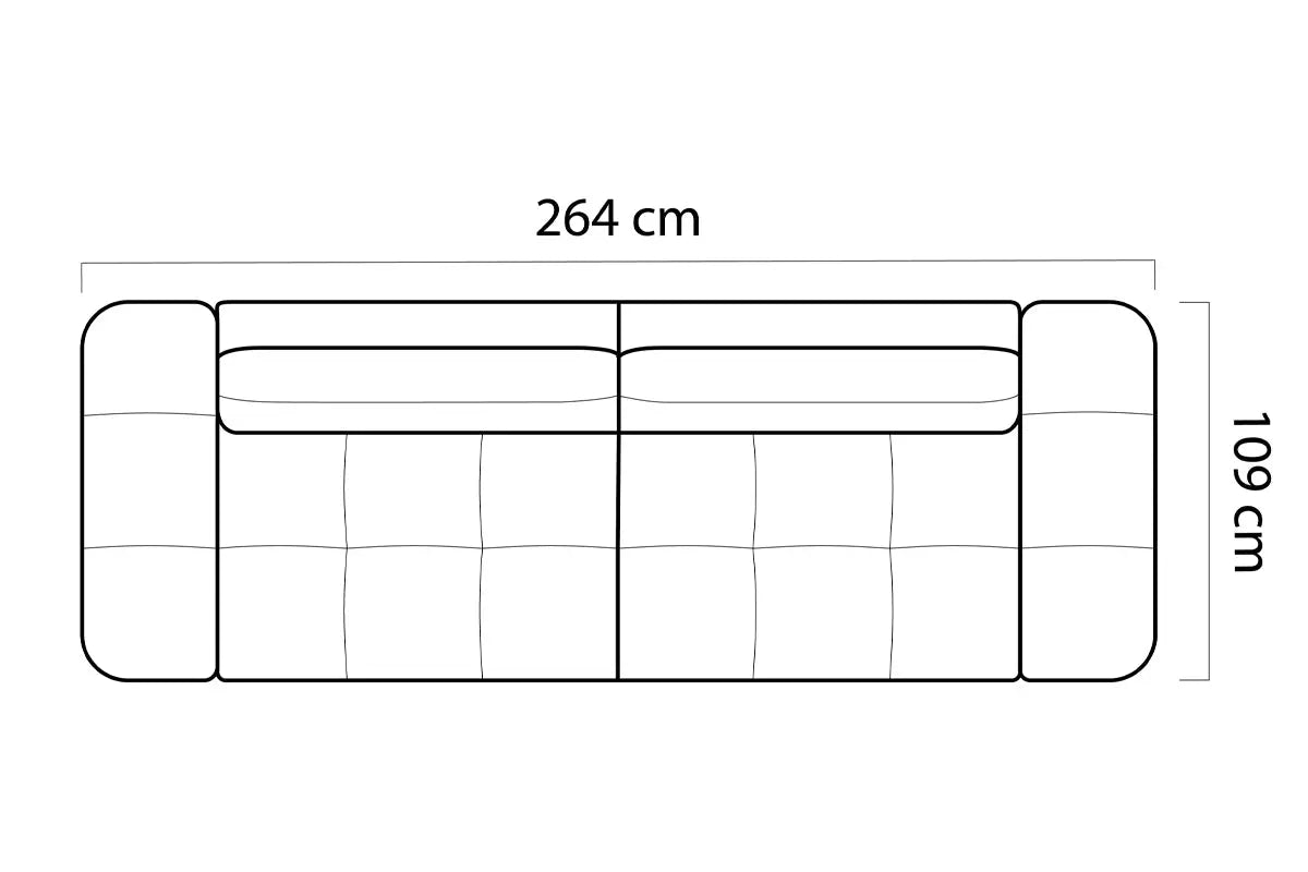 Canapé Droit Convertible Électrique MATEO BIGSOFA - 264 x 109 cm WERSAL