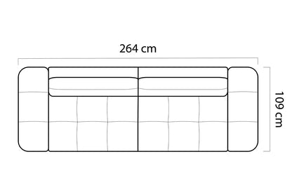 Canapé Droit Convertible Électrique MATEO BIGSOFA - 264 x 109 cm WERSAL