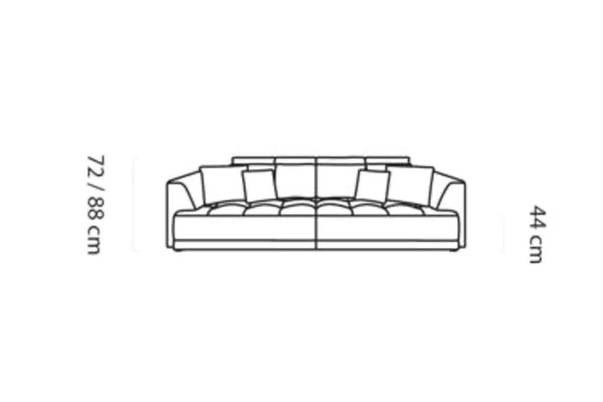 Canapé Droit Convertible Électrique TIGA BIG SOFA - 302 x 136 cm WERSAL