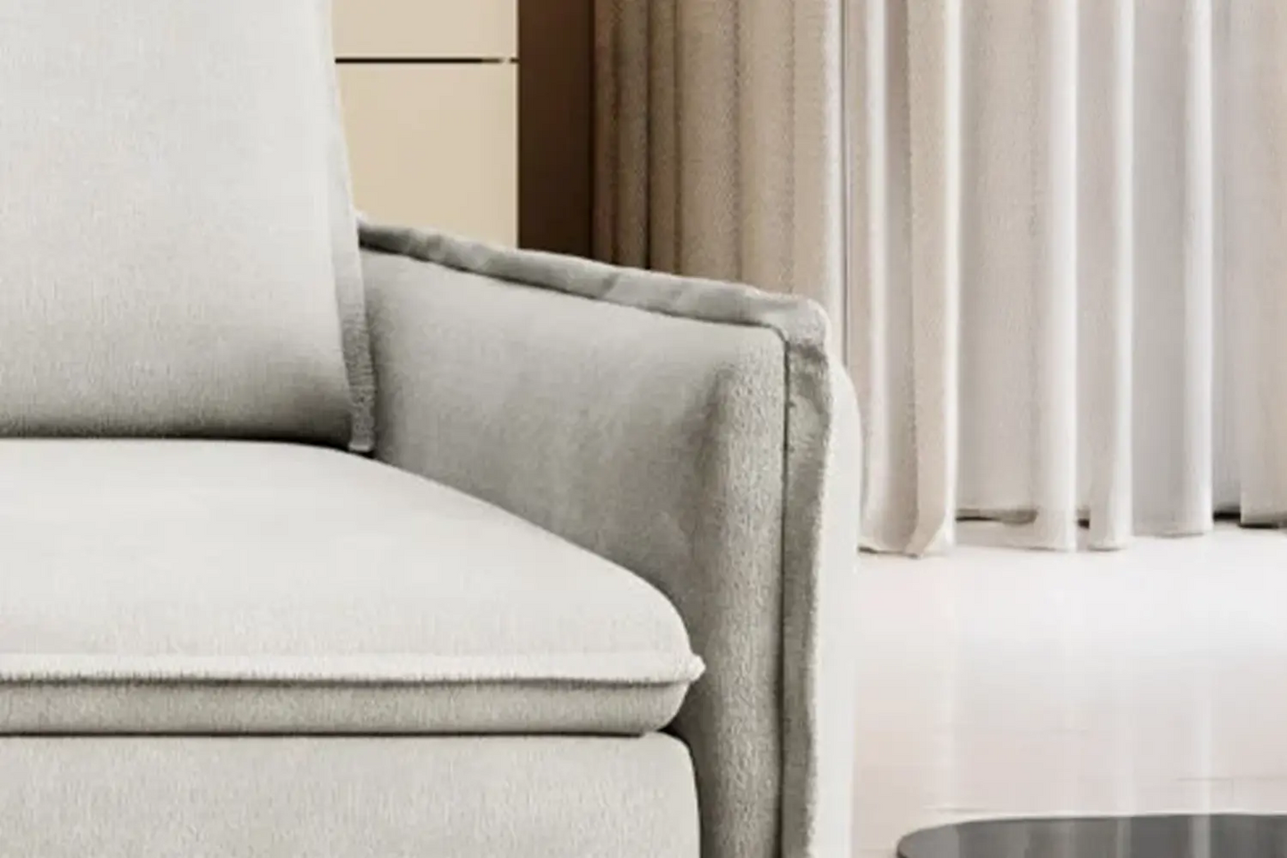 Canapé Droit Convertible avec Rangement GLOSSY SOFA - 223 x 107 cm WERSAL