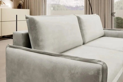 Canapé Droit Convertible avec Rangement GLOSSY SOFA - 223 x 107 cm WERSAL