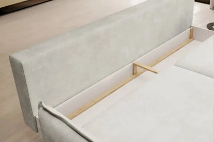 Canapé Droit Convertible avec Rangement GLOSSY SOFA - 223 x 107 cm WERSAL