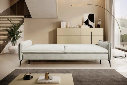 Canapé Droit Convertible avec Rangement GLOSSY SOFA - 223 x 107 cm WERSAL
