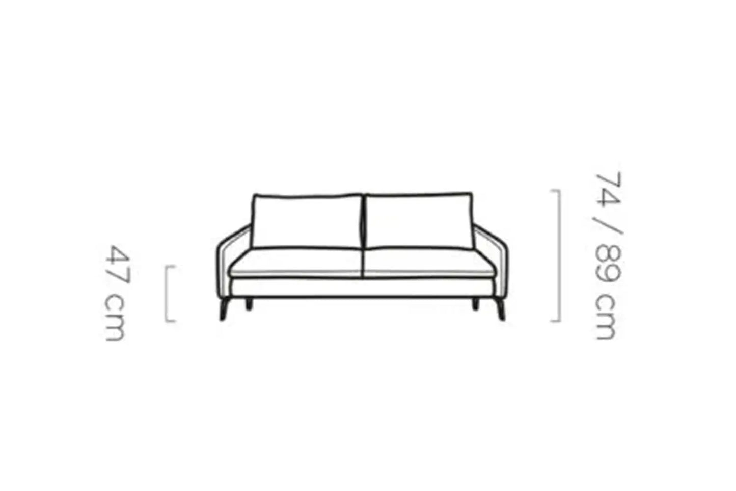 Canapé Droit Convertible avec Rangement GLOSSY SOFA - 223 x 107 cm WERSAL