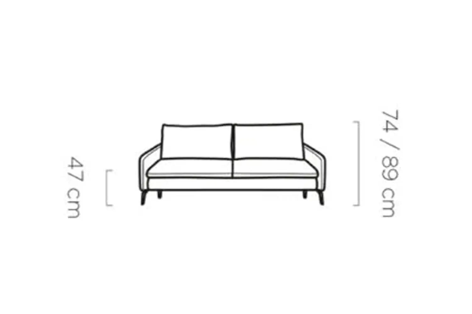 Canapé Droit Convertible avec Rangement GLOSSY SOFA - 223 x 107 cm WERSAL
