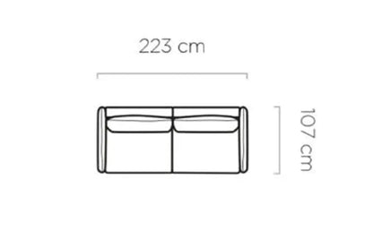 Canapé Droit Convertible avec Rangement GLOSSY SOFA - 223 x 107 cm WERSAL