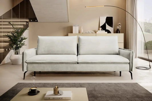 Canapé Droit Convertible avec Rangement GLOSSY SOFA - 223 x 107 cm WERSAL
