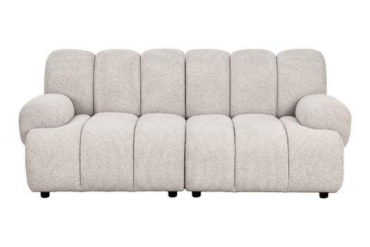 Canapé Droit Modulable 2 places Sable TAZA - 190 x 95 cm HOUSE NORDIC