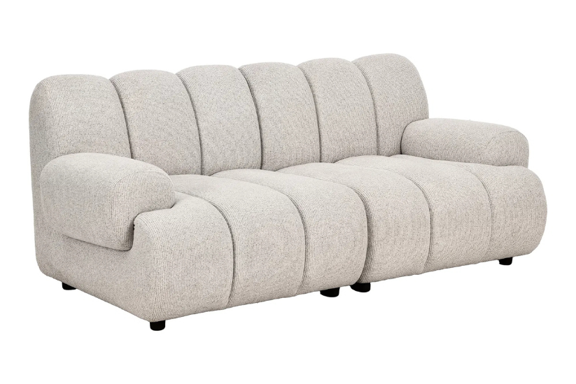 Canapé Droit Modulable 2 places Sable TAZA - 190 x 95 cm HOUSE NORDIC