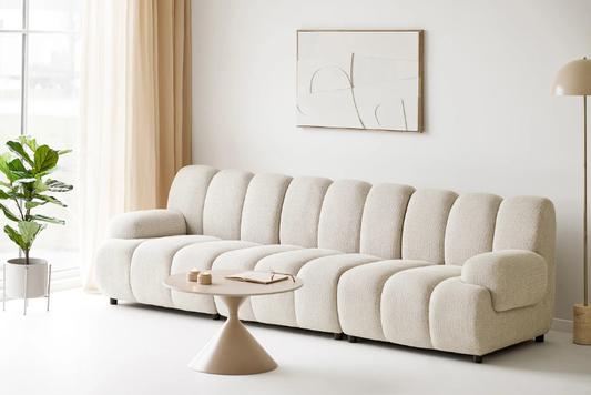 Canapé Droit Modulable 3/5 places Sable TAZA - 275 x 95 cm HOUSE NORDIC