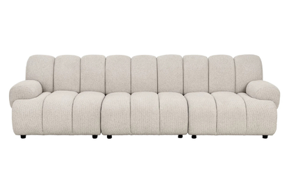 Canapé Droit Modulable 3/5 places Sable TAZA - 275 x 95 cm HOUSE NORDIC