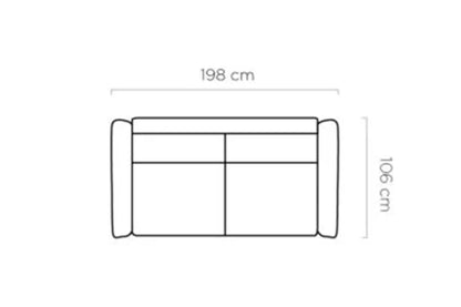 Canapé-Lit CANTO - 198 x 106 cm - Matelas intégré : 140 x 190 cm WERSAL