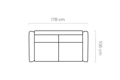 Canapé-Lit CANTO - 178 x 106 cm - Matelas intégré : 120 x 190 cm WERSAL