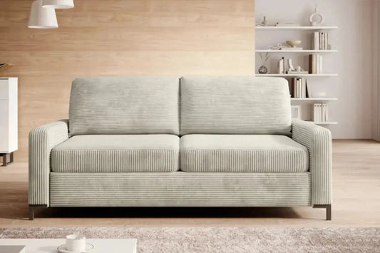 Canapé-Lit en Tissu Côtelé Beige TINO SOFA - 167 x 97 cm WERSAL