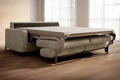 Canapé-Lit en Tissu Côtelé Beige TINO SOFA - 167 x 97 cm WERSAL