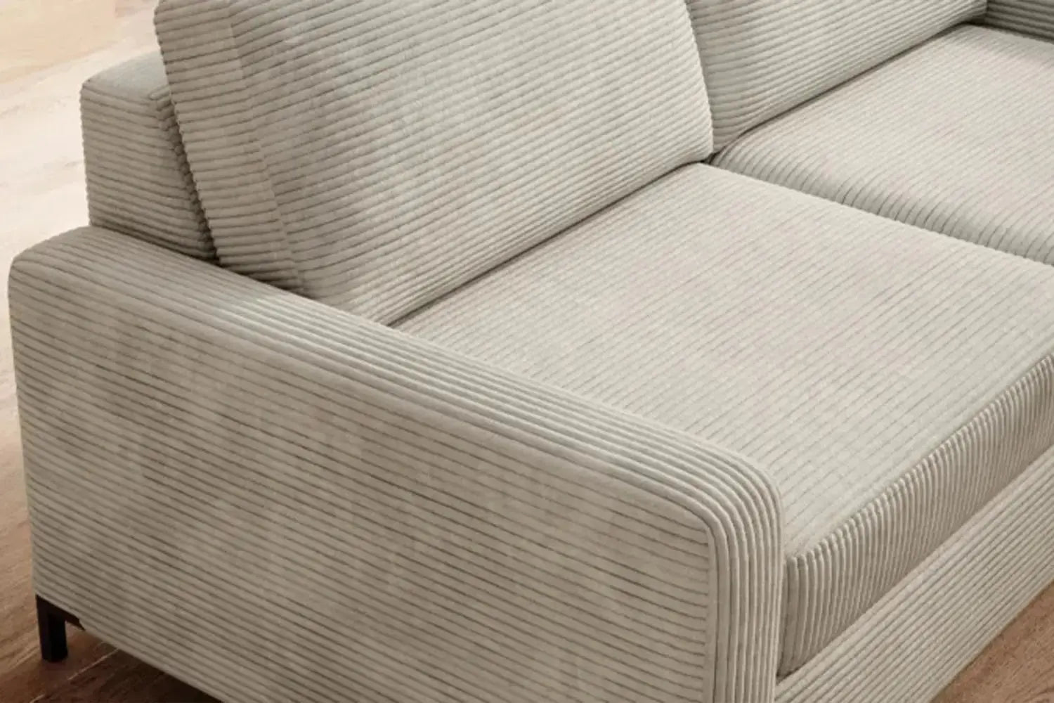Canapé-Lit en Tissu Côtelé Beige TINO SOFA - 167 x 97 cm WERSAL