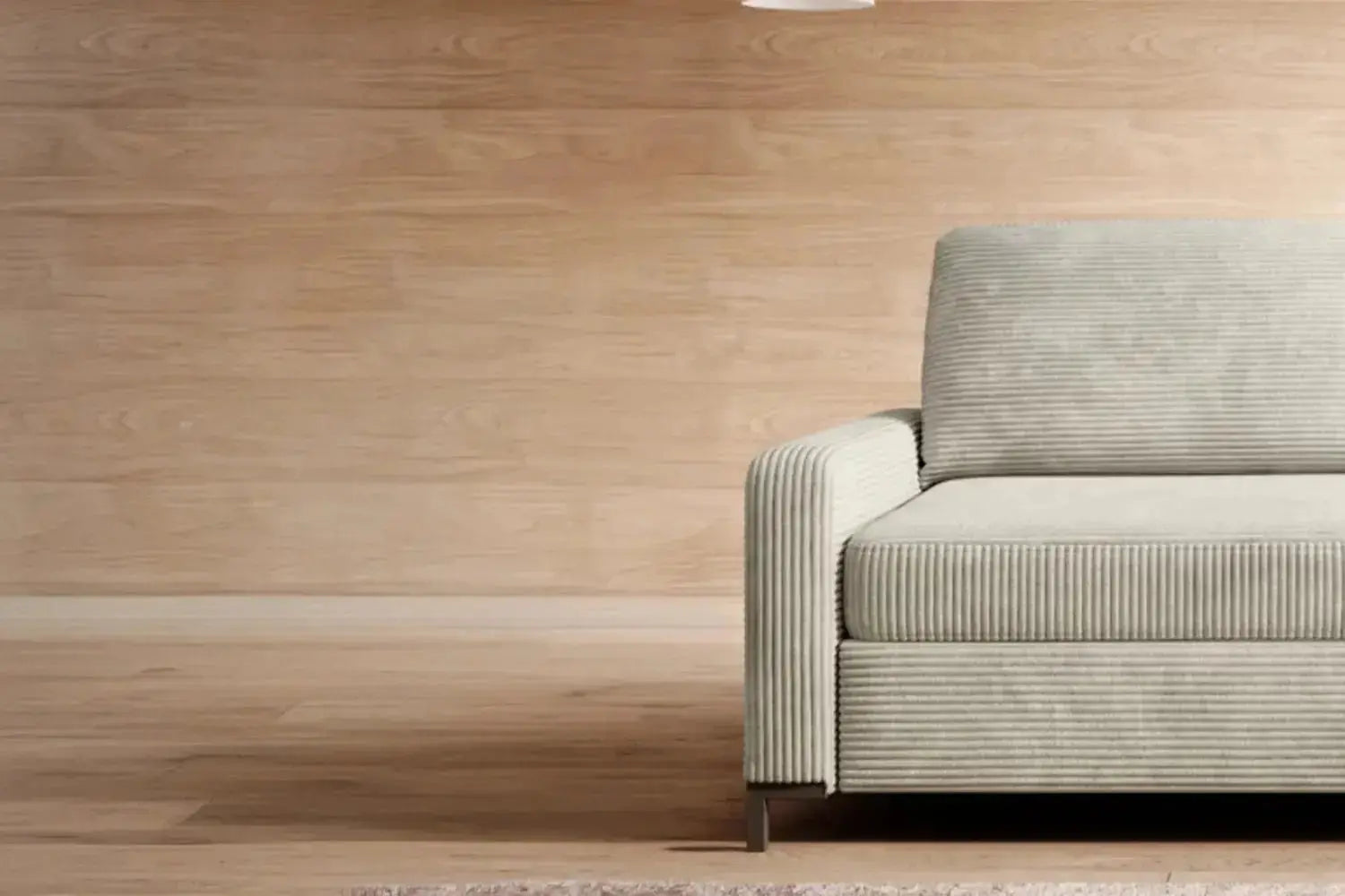 Canapé-Lit en Tissu Côtelé Beige TINO SOFA - 167 x 97 cm WERSAL