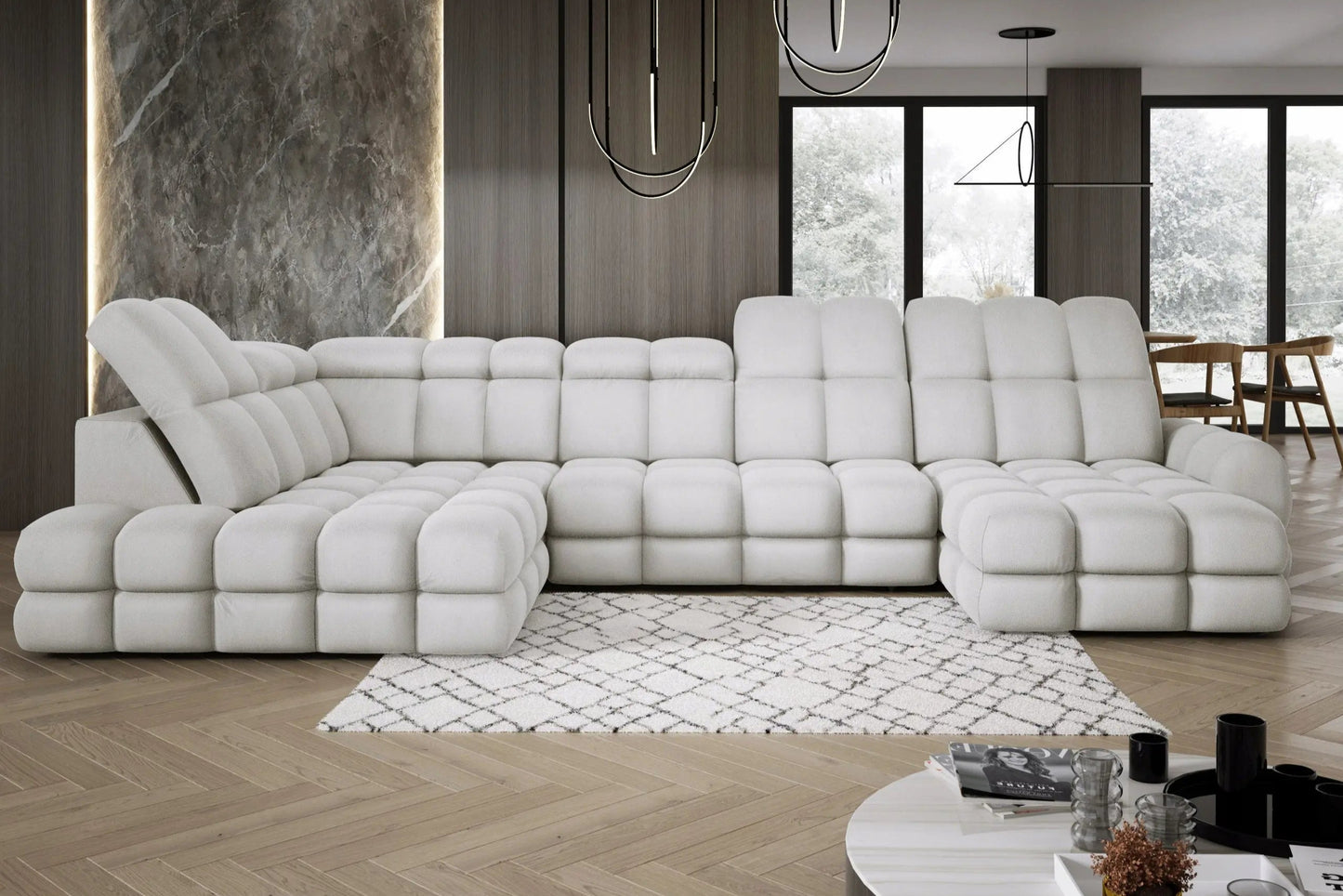 Canapé Panoramique Convertible Électrique TOLLO XL - 400 x 217 x 171 cm WERSAL