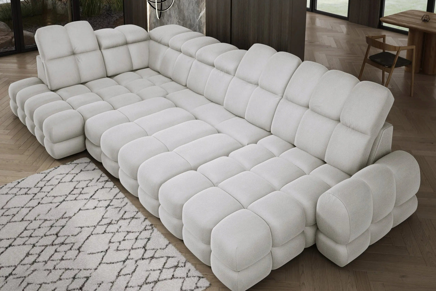 Canapé Panoramique Convertible Électrique TOLLO XL - 400 x 217 x 171 cm WERSAL