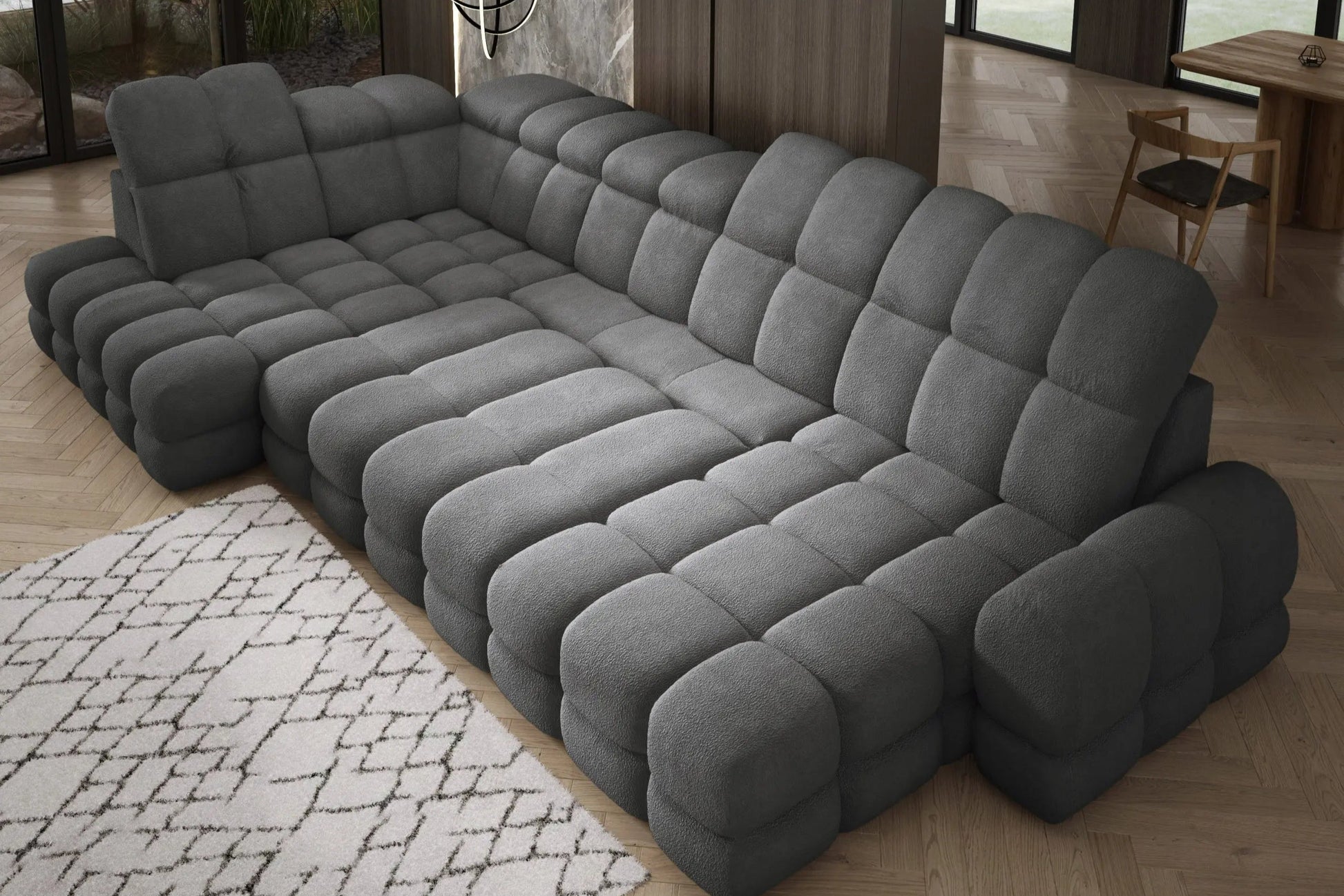 Canapé Panoramique Convertible Électrique TOLLO XL - 400 x 217 x 171 cm WERSAL