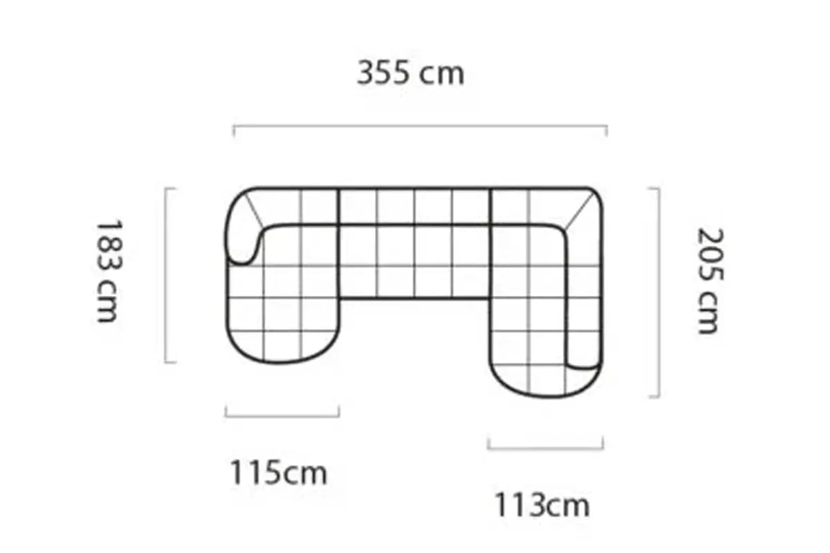 Canapé Panoramique Convertible Électrique VELPA XL - 355 x 205 x 183 cm WERSAL
