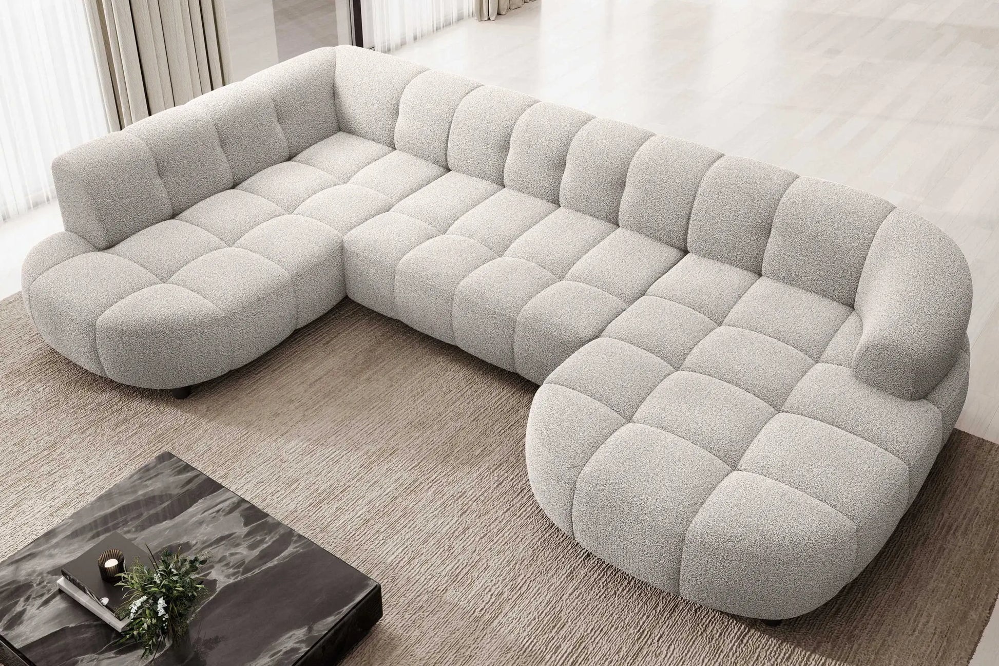 Canapé Panoramique Convertible Électrique VELPA XL - 355 x 205 x 183 cm WERSAL