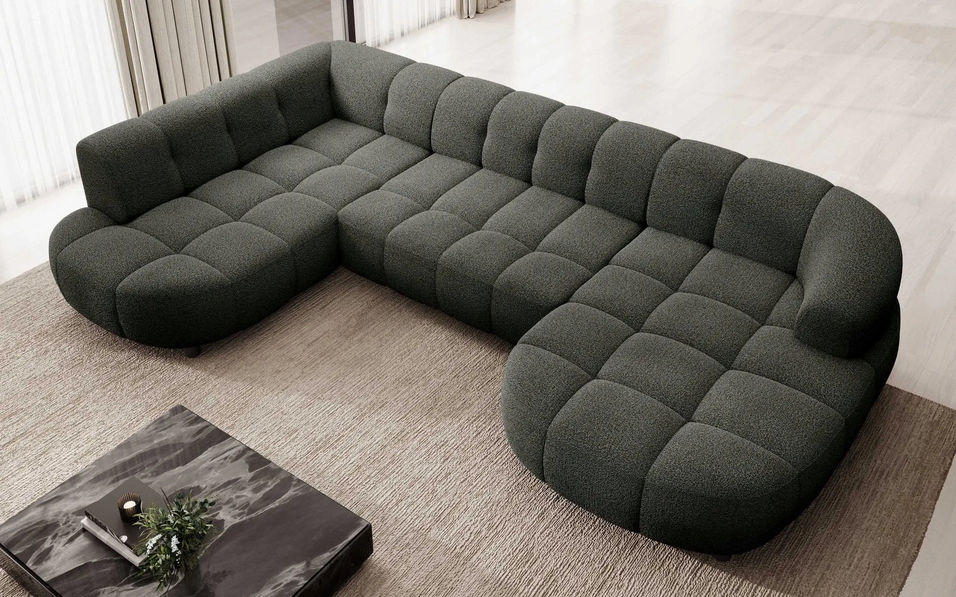 Canapé Panoramique Convertible Électrique VELPA XL - 355 x 205 x 183 cm WERSAL