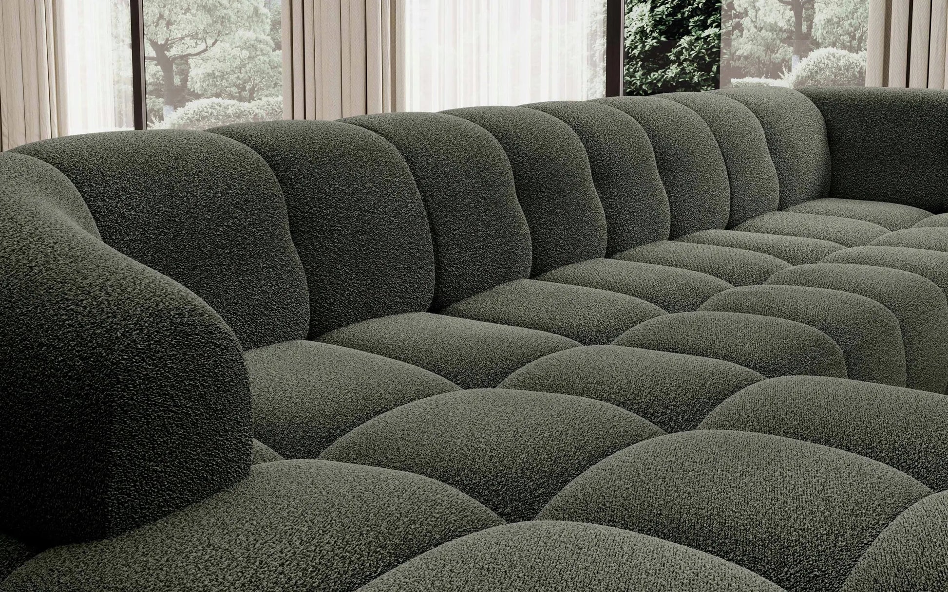 Canapé Panoramique Convertible Électrique VELPA XL - 355 x 205 x 183 cm WERSAL