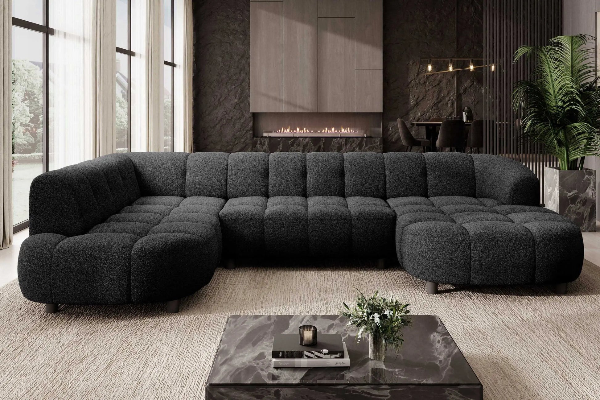 Canapé Panoramique Convertible Électrique VELPA XL - 355 x 205 x 183 cm WERSAL