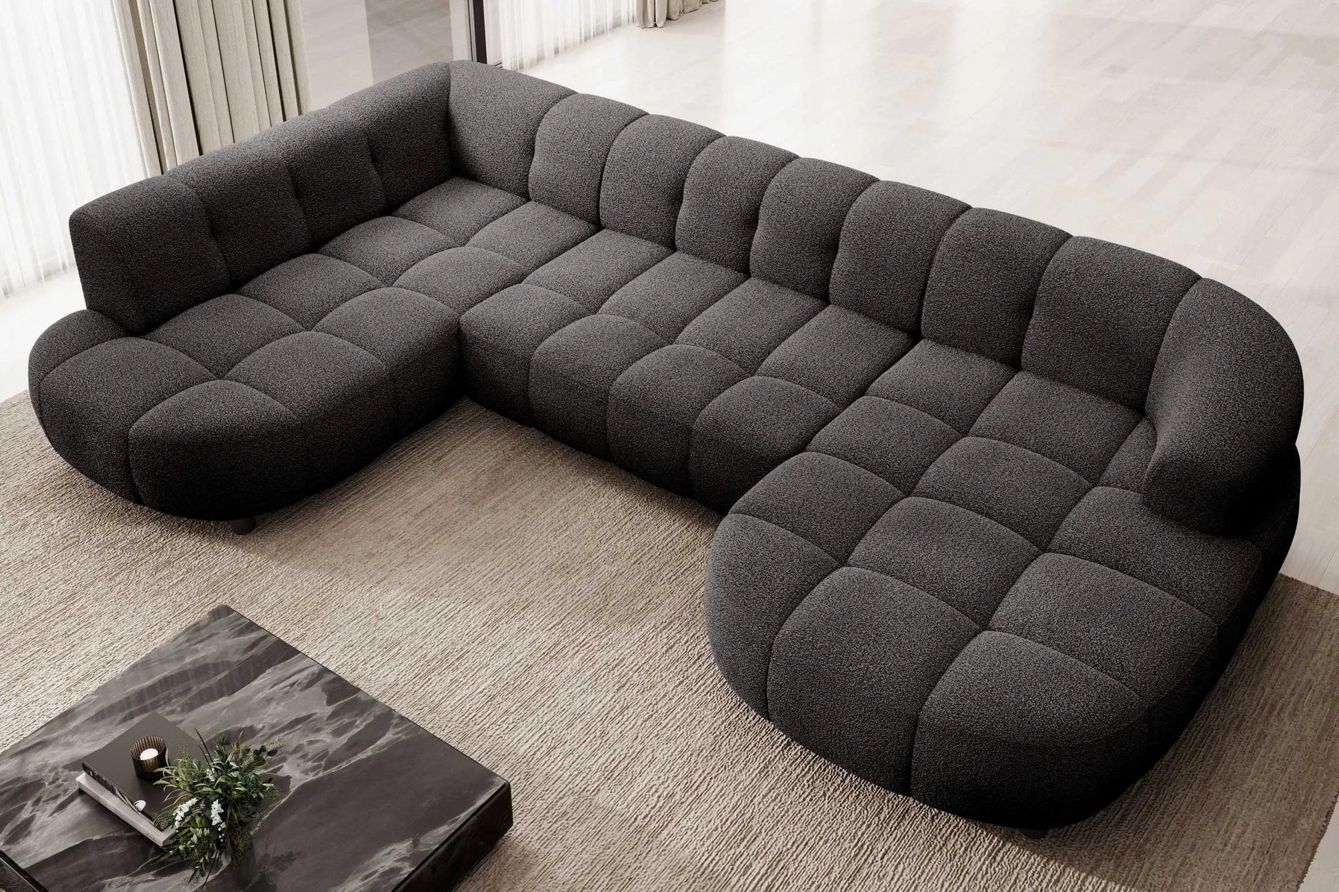 Canapé Panoramique Convertible Électrique VELPA XL - 355 x 205 x 183 cm WERSAL
