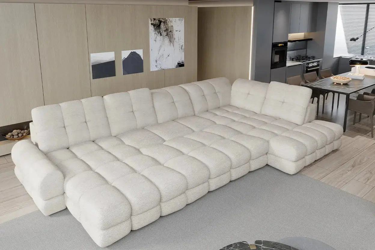 Canapé Panoramique Convertible Électrique TOLLO XL - 400 x 217 x 171 cm WERSAL