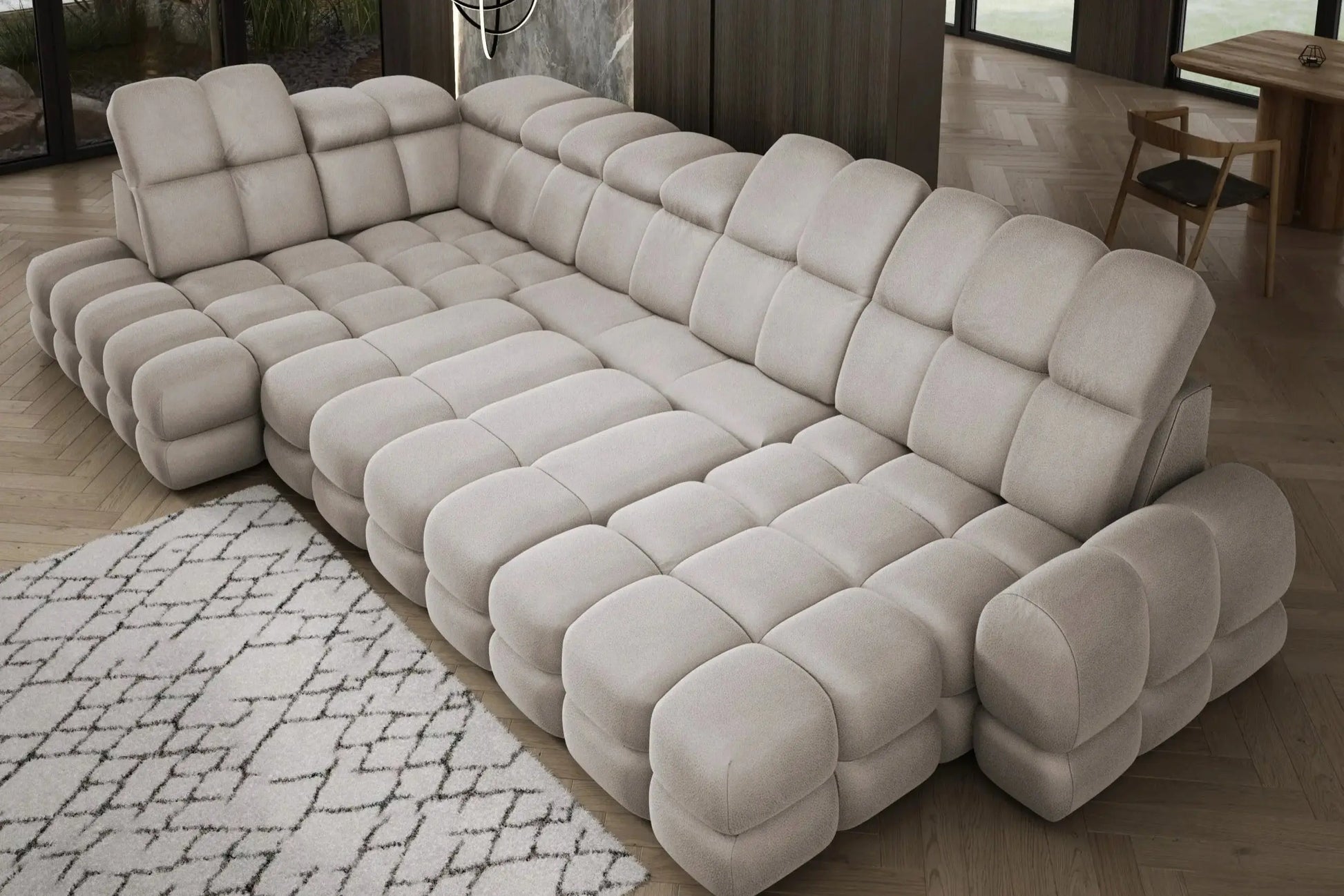 Canapé Panoramique Convertible Électrique TOLLO XL - 400 x 217 x 171 cm WERSAL