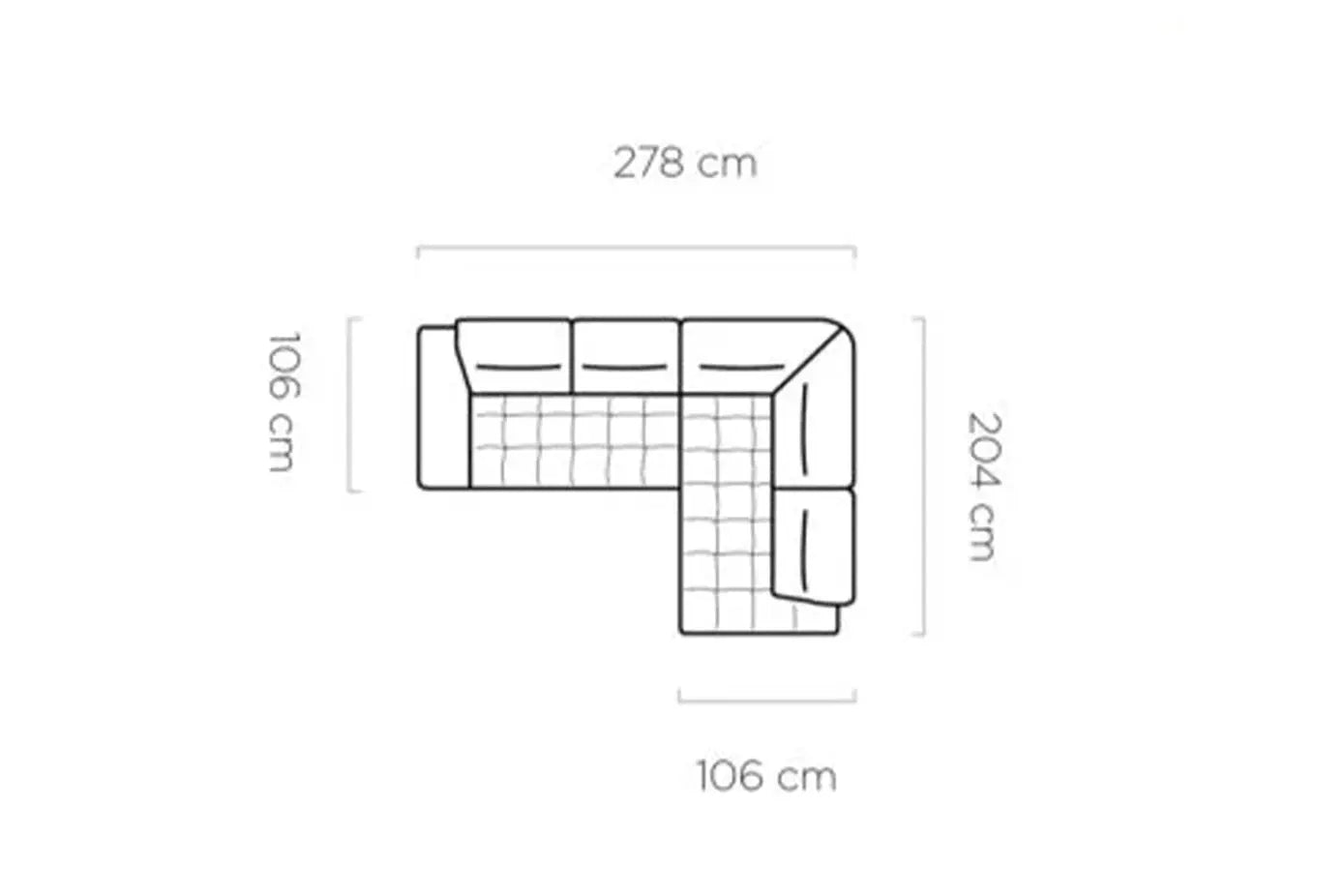 Canapé d'angle Convertible Électrique FOCUS L - 278 x 204 cm WERSAL