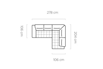 Canapé d'angle Convertible Électrique FOCUS L - 278 x 204 cm WERSAL