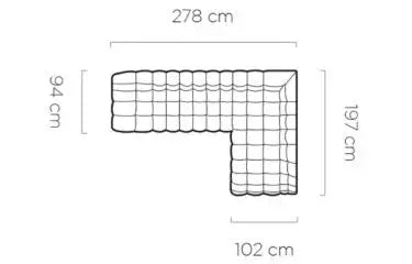 Canapé d'angle Convertible Électrique GAPPA - 278 x 197 cm WERSAL