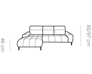 Canapé d'angle Convertible Électrique GIANO S - 273 x 175 cm WERSAL